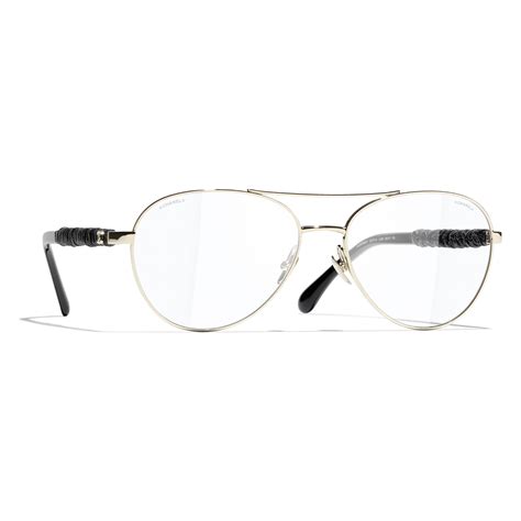 chanel 3348 glasses|Pilot Blue Light Glasses Metal & Calfskin Light Gold .